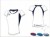 Club Style  Women's White Navy Playing Shirt