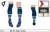 HW HC Unisex Xpression Style Navy White Blue Striped Socks