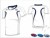 North Stafford HC Men's Evo Style  White Navy Men Playing Shirt