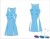 Bio Tec Baby Blue White Women's Netball Dress