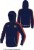 Burnt Ash Navy Red White Hooded Sweatshirt