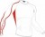 SALE Tempest Bio Tec Style White Red  Unisex  Long Sleeve Undershirt