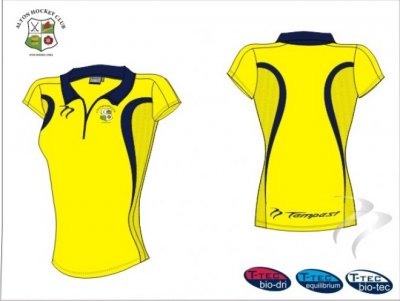 Alton HC Women's Evo Style Yellow Navy Women Playing Shirt