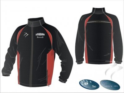 Bowdon HC Unisex X-Tec Style Black White Red Splash Jacket