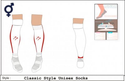 Bowdon HC Unisex Classic Style White Red Socks