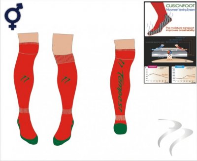 Tempest Unisex Xpression Style Red Green Socks