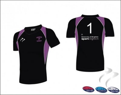 Brighton Panthers Men's X-Tec Style Black Purple White Playing Shirt