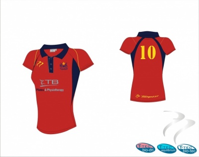 Burnt Ash HC Club Style  Women's Red Yellow White Playing Shirt