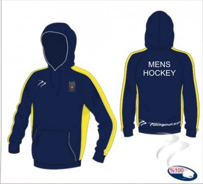 Chichester University HC Unisex X Tec Style Navy Yellow White Hooded Sweatshirt