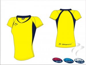 Club Style  Women's Yellow Navy Playing Shirt
