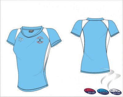 Darlington HC Women's X Tec Style Light Blue White Playing Shirt