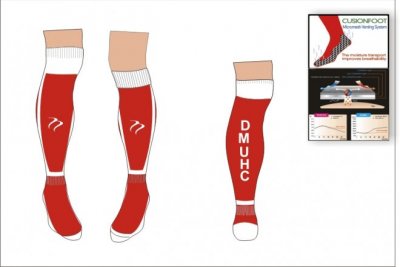 DMU HC Unisex Tempest Xpression Style Red White Socks