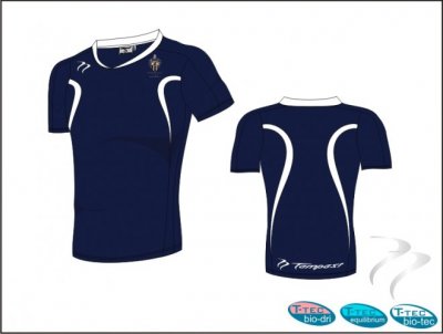 Sir Roger Manwood's School Men's Evo Style Navy White Playing Shirt