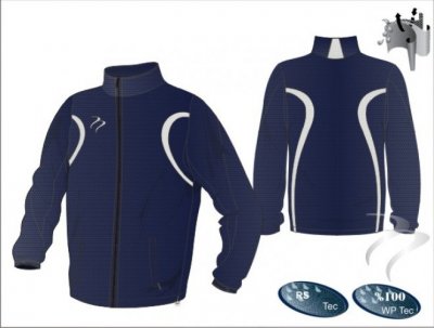 Evo Style Navy White Unisex Splash Jacket