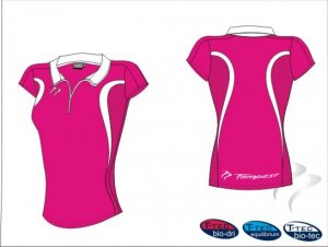 Evo Style Women's Pink White Polyester Playing Shirt