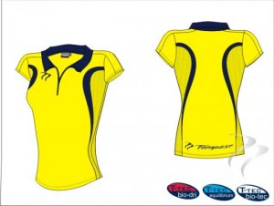 Evo Style Women's Yellow Navy Playing Shirt
