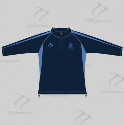 HW HC Old Style Women's  Navy Light Blue Fleece Jacket