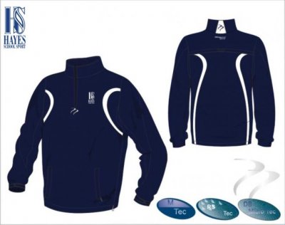 Hayes School Men's Evo Style Navy White Tracksuit Top
