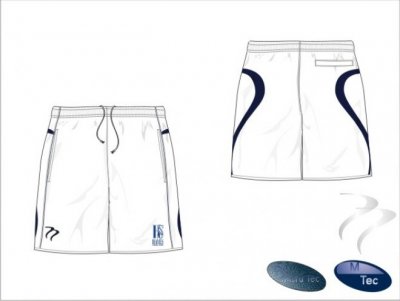 Hayes School Men's Evo Style White Navy Short