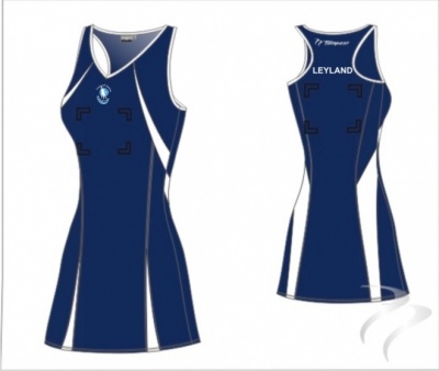 Leylan NC Bio Tec Navy White Women's Netball Dress