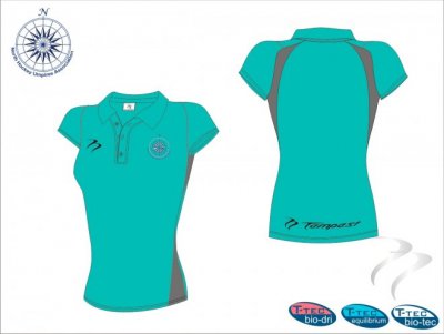 North Hockey Umpires Association Umpires Style Women's Blue Grey Polo Shirt