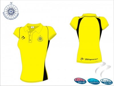 North Hockey Umpires Association Umpires Style Women's Yellow Black Polo Shirt
