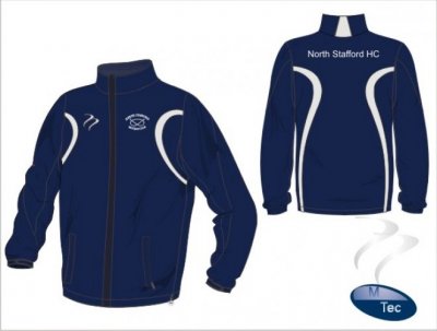 North Stafford HC Unisex Evo Style Navy White Tracksuit Top