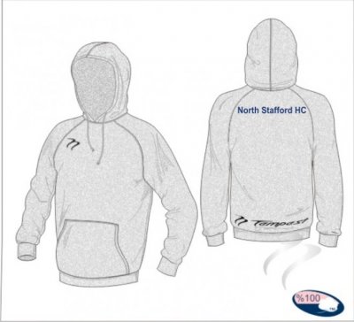 North Stafford  HC Unisex Classic Style Snow Marl  Hooded Sweatshirt