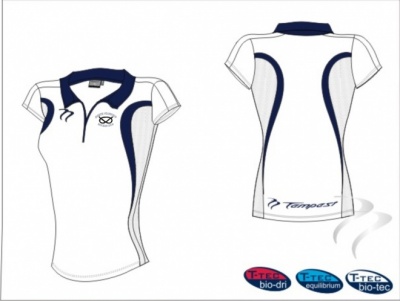 North Stafford  HC Women's Evo Style  White Navy Women Playing Shirt