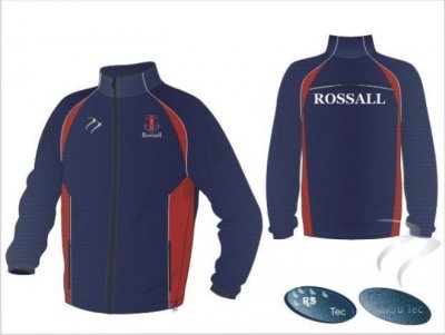 Rossall School Unisex  X Tec Style Navy Red White Splash Jacket