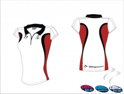 Stockton HC Evo Style Women's White Red Black Playing Shirt