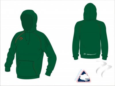 Tempest Classic Style Unisex Green Hooded Sweatshirt