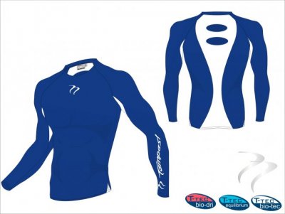Tempest Bio Tec Unisex Royal White Long Sleeve Undershirt