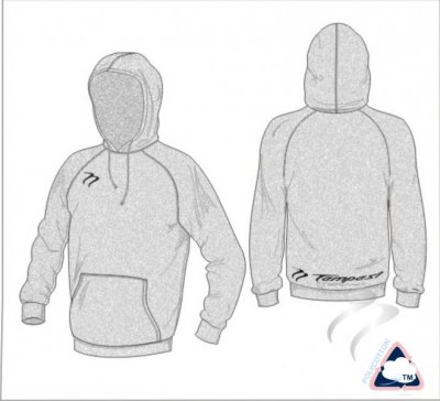 Tempest Classic Style Unisex Snow Marl Hooded Sweatshirt