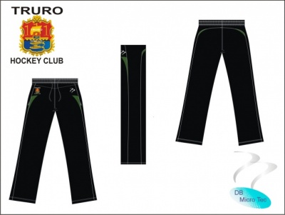 Truro HC Unisex RT500 Style Black Green WhiteTracksuit Bottom
