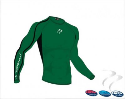 SALE Tempest Umpire Style Unisex Green Black Long Sleeve Undershirt