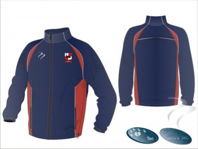 West Derby HCX-Tec Style Navy White Red Unisex Splash Jacket