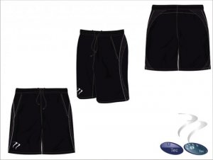 Xpression Style Men's Black With White Piping Playing Short