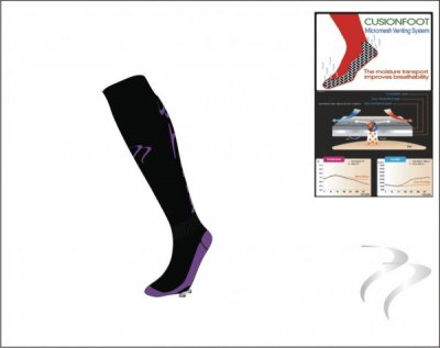 Tempest Unisex Xpression Style Black Purple Socks
