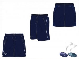 Xpression Style Men's Navy With White Piping Playing Short