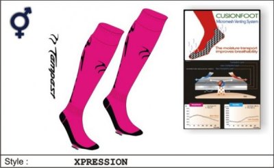 Tempest Unisex Xpression Style Pink Black Socks