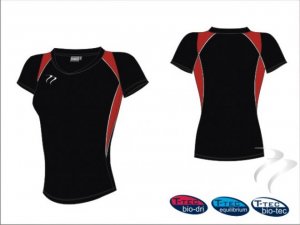 X Tec Style Women's Black Red White Playing Shirt