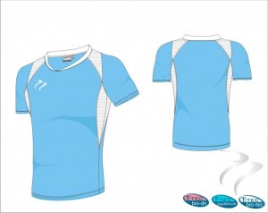 X-Tec Style Men's Light Blue White Playing Shirt