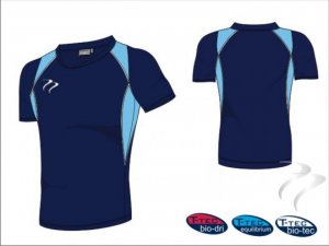 X-Tec Style Men's Navy Light Blue White Playing Shirt