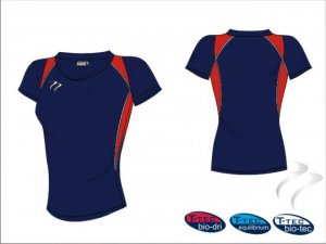 X Tec Style Women's Navy Red White Playing Shirt