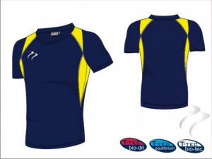 X-Tec Style Men's Navy Yellow White Playing Shirt