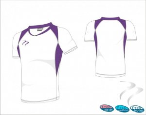 X-Tec Style Men's White Purple White Playing Shirt