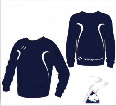 Evo Style Navy White Unisex Sweatshirt