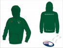 Bromsgrove HC Unisex Green With Red Piping Hooded Sweatshirt