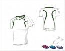 Bromsgrove HC Men's Evo Style White Green Playing Shirt